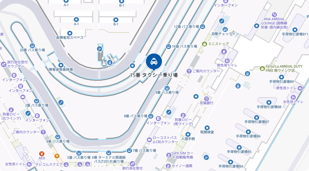 成田空港第1ターミナル15番タクシー乗り場